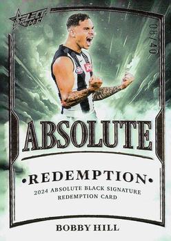 2024 Select AFL Footy Stars - Absolute Black Signature Redemption #ABSR4 Bobby Hill Front